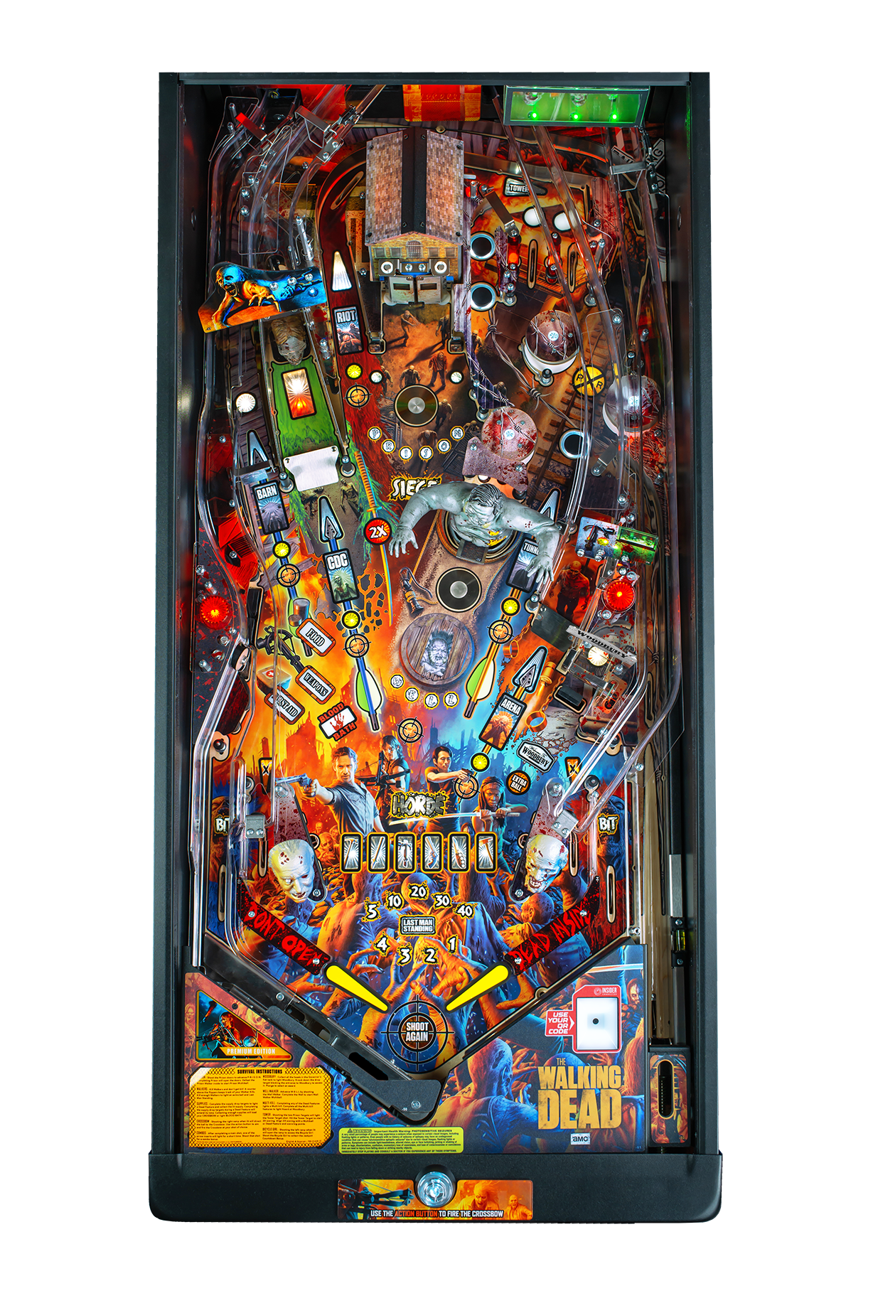 AMC's The Walking Dead Remastered Premium Pinball Machine by Stern Pinball - Image 4